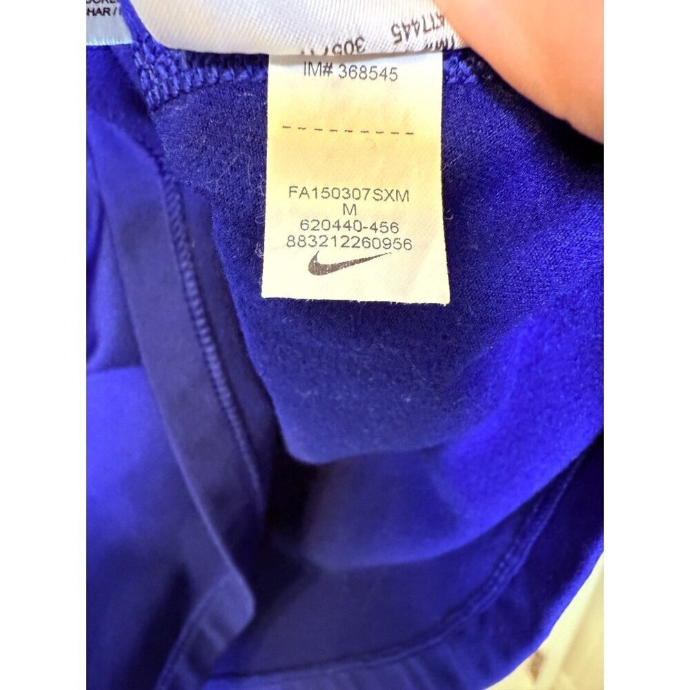 Nike PRO Women's 1/4 Zip Bright Blue Dri Fit Top - Size Medium - Picture 8 of 13